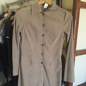 Suede bottom up dress